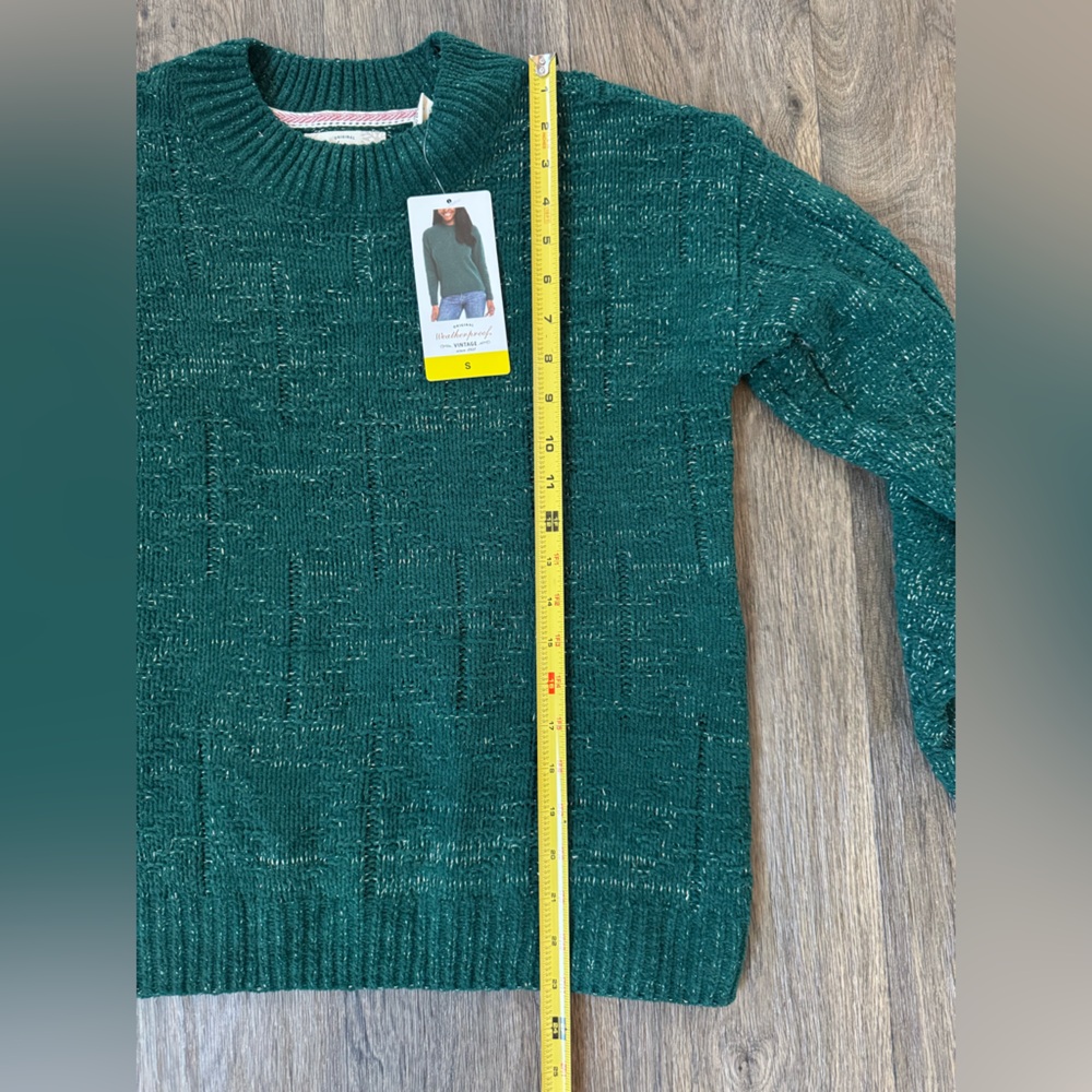 NWT Original Weatherproof Vintage Women’s Green Crewneck Sweater - Picture 5 of 5